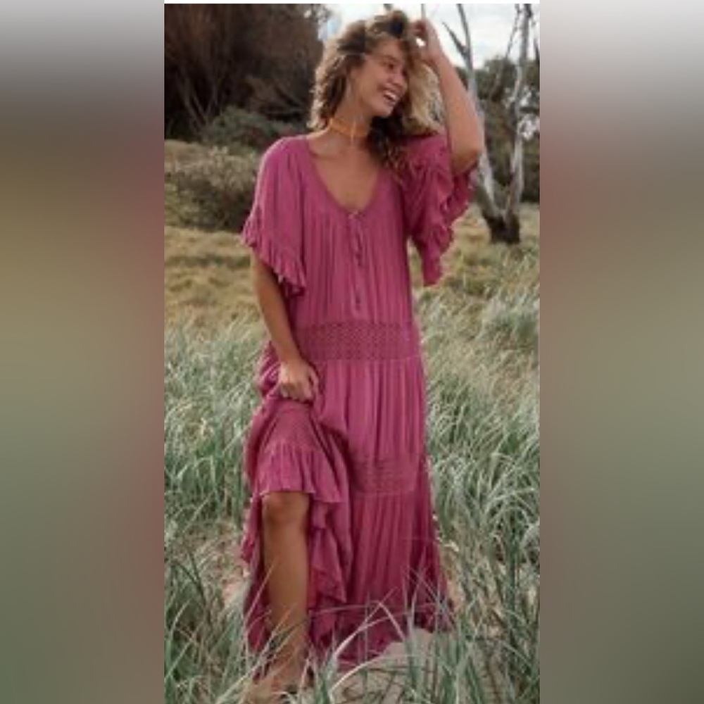Beautiful Free People pink Maxi Dress